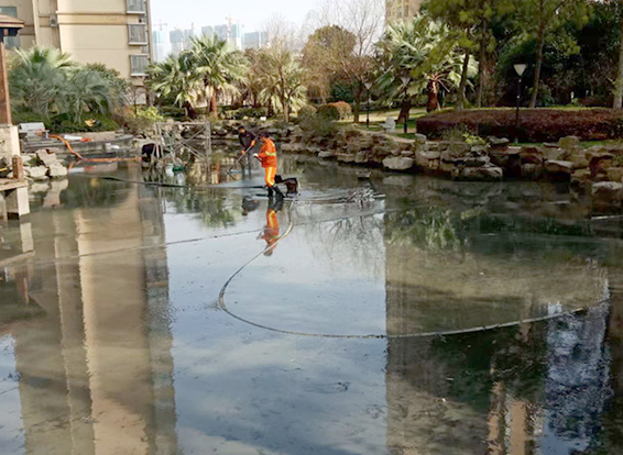 庐江景观池淤泥清理